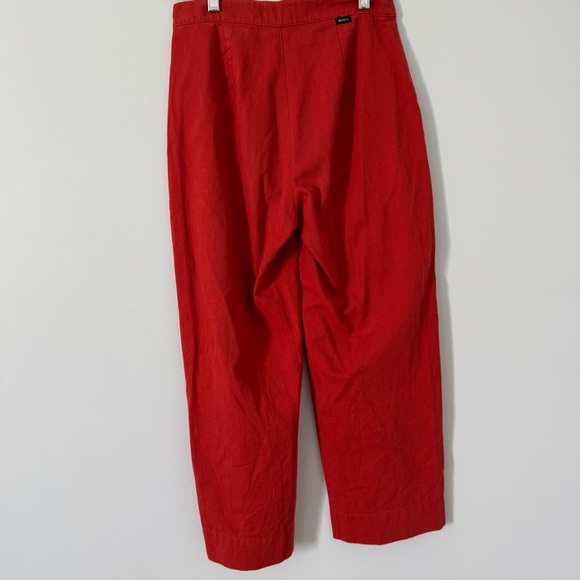 RVCA (Simon’s) Wide Leg Cropped Pants Women’s Size 25 Cotton in Burnt Orange - Picture 3 of 8